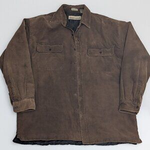Prides Landing Brown Corduroy Barn Jacket Men’s Large Quilted Lined Chore Coat